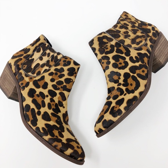 Joie Shoes - Joie | Barlow Leopard Calf Hair Booties 8.5 38.5